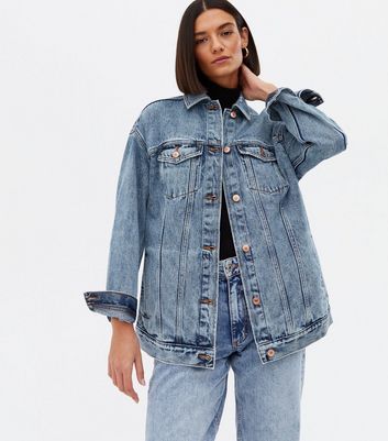 Blue denim hotsell jacket oversized