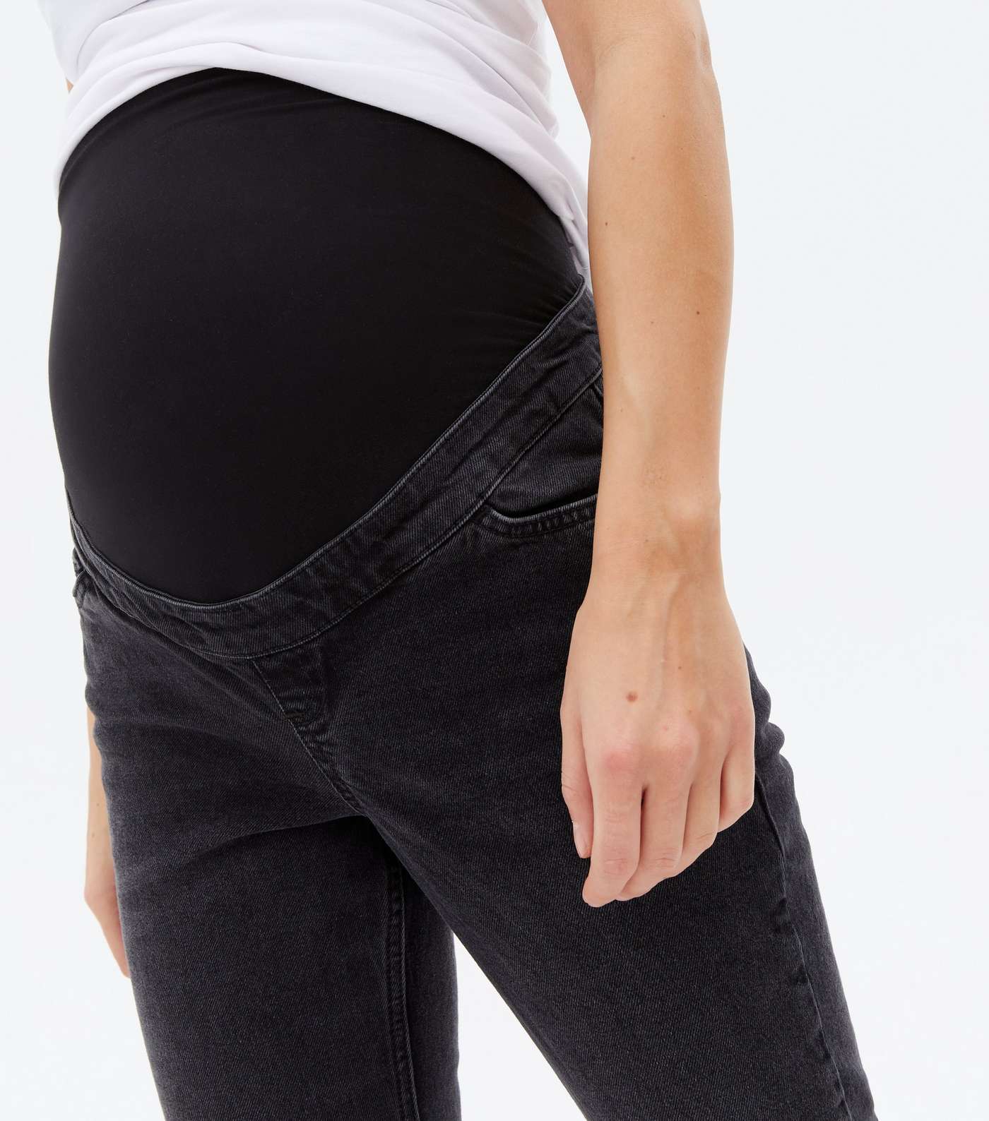 Maternity Black Over Bump Tori Mom Jeans Image 3