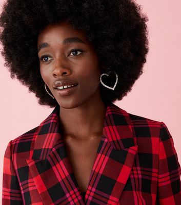 Red clearance pattern blazer