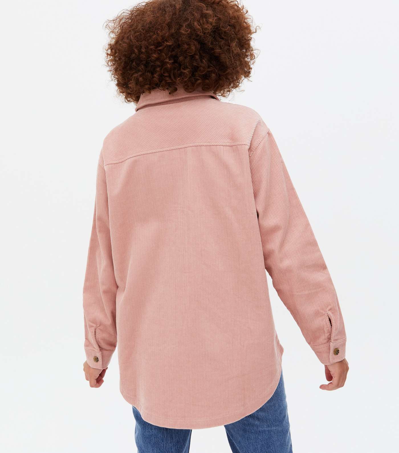 Pale Pink Cord Long Sleeve Shirt Image 4