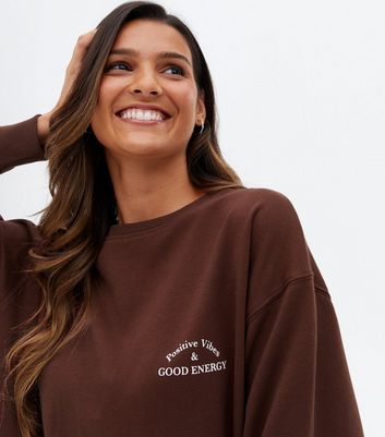 dark brown sweatshirt