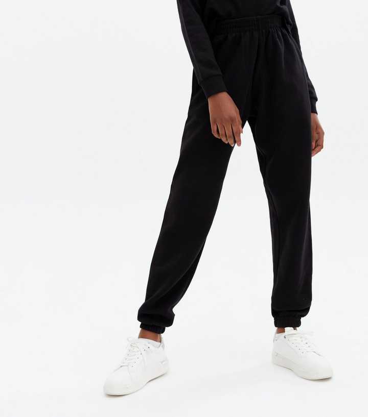 High Waist Joggers - Black - Ladies