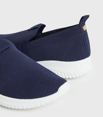 Navy slip sales on sneakers