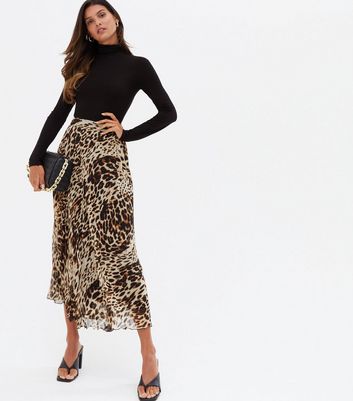 leopard skirt new look