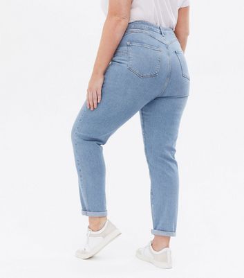 blue waist enhance tori mom jeans