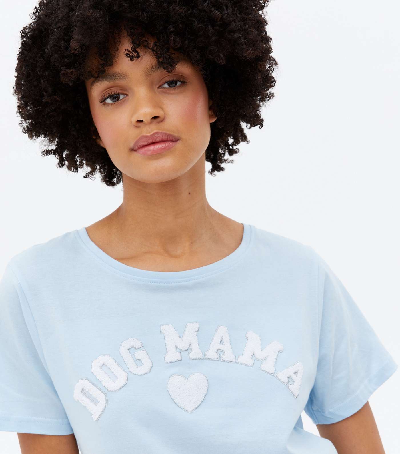Tall Blue Jogger Pyjama Set with Dog Mama Logo Image 2