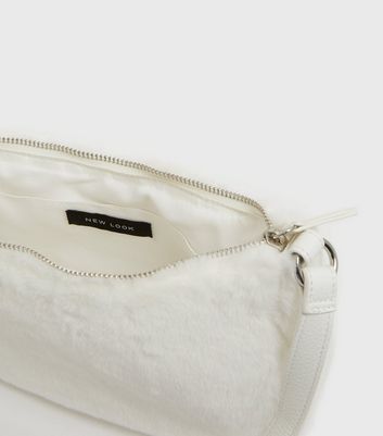 shop for White Faux Fur Shoulder Bag New Look at Shopo
