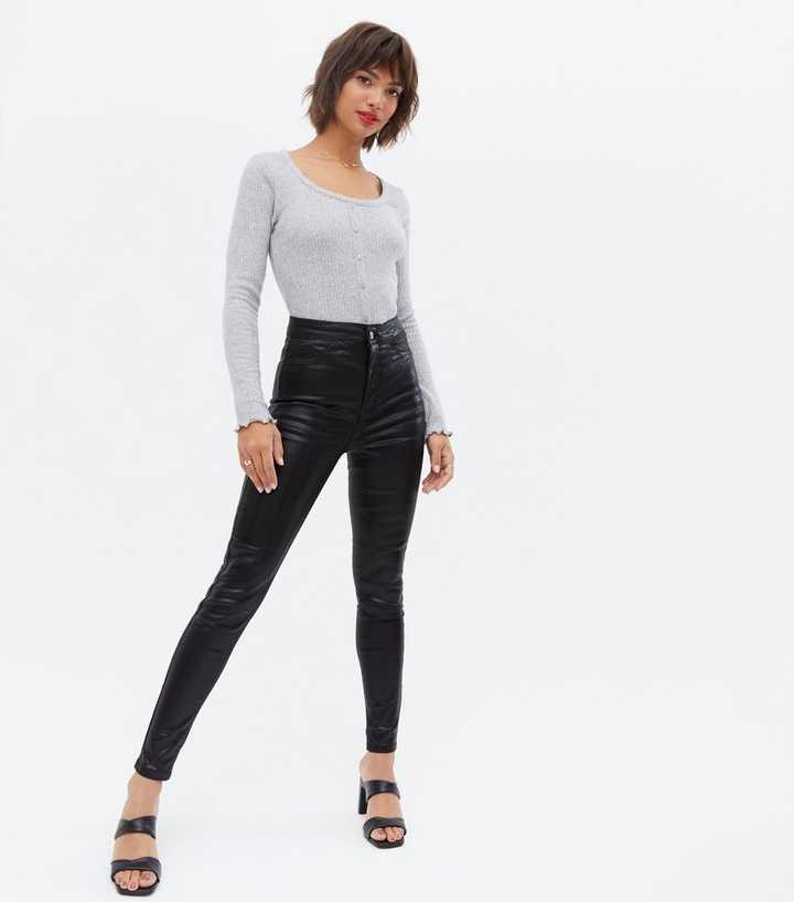 new look leather jeans