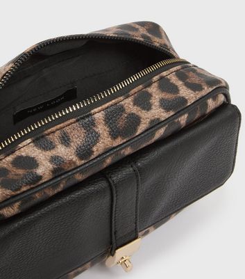 Leopard print clutch sale bag new look