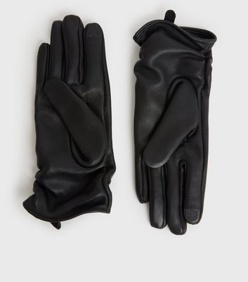 new look leather gloves