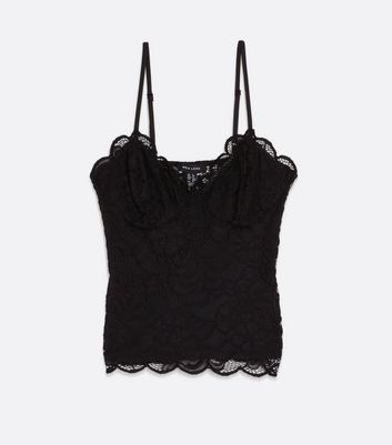 black lace strappy bralette