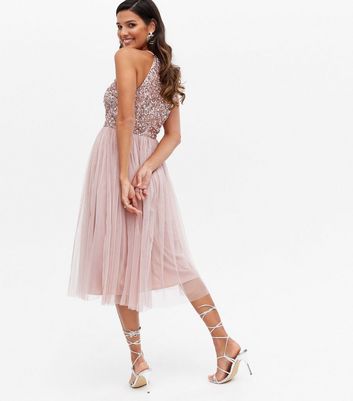 cheap pink sequin dress