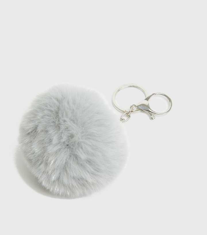 Pom pom your keys with a Monogrammed Faux Fur Key Ring NEW from  Marleylilly!