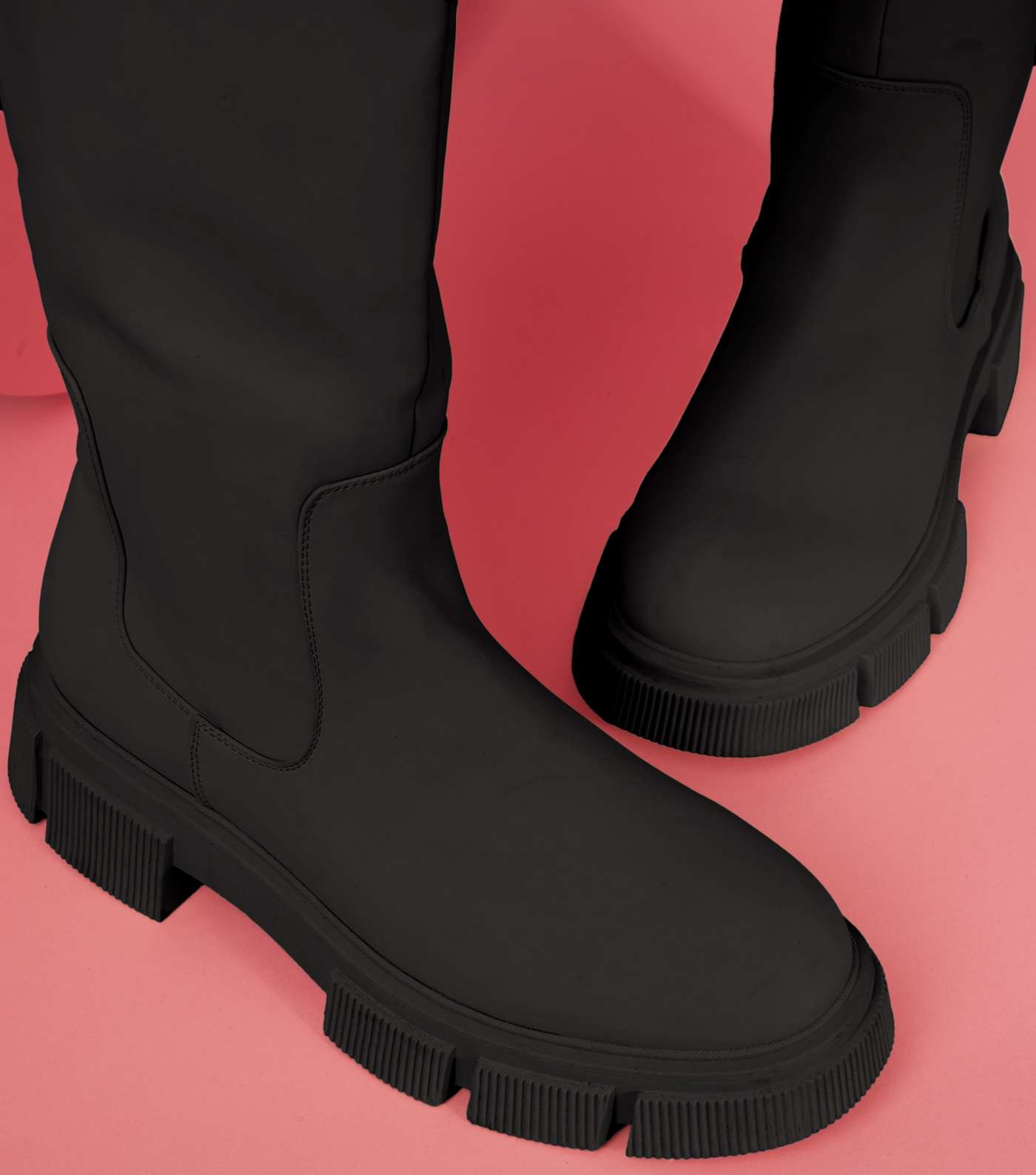 Wear your Way Black Chunky Boots Image 3