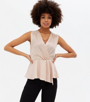 Pale pink sale peplum top