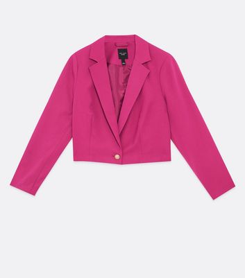 Bright pink 2025 cropped jacket