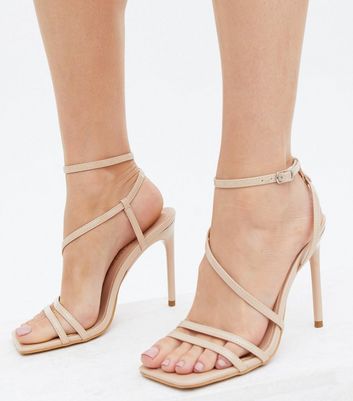 cream open toe shoes