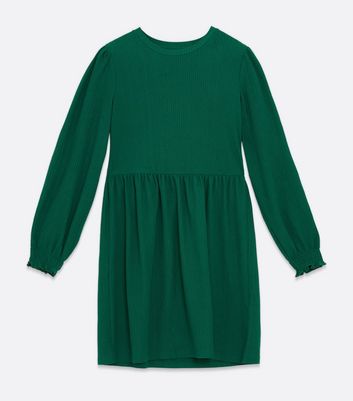 Damen Bekleidung Tall Green Crinkle Jersey Long Sleeve Mini Oversized Smock Dress Damen Bekleidung Tall Green Crinkle Jersey Long Sleeve Mini Oversized Smock Dress