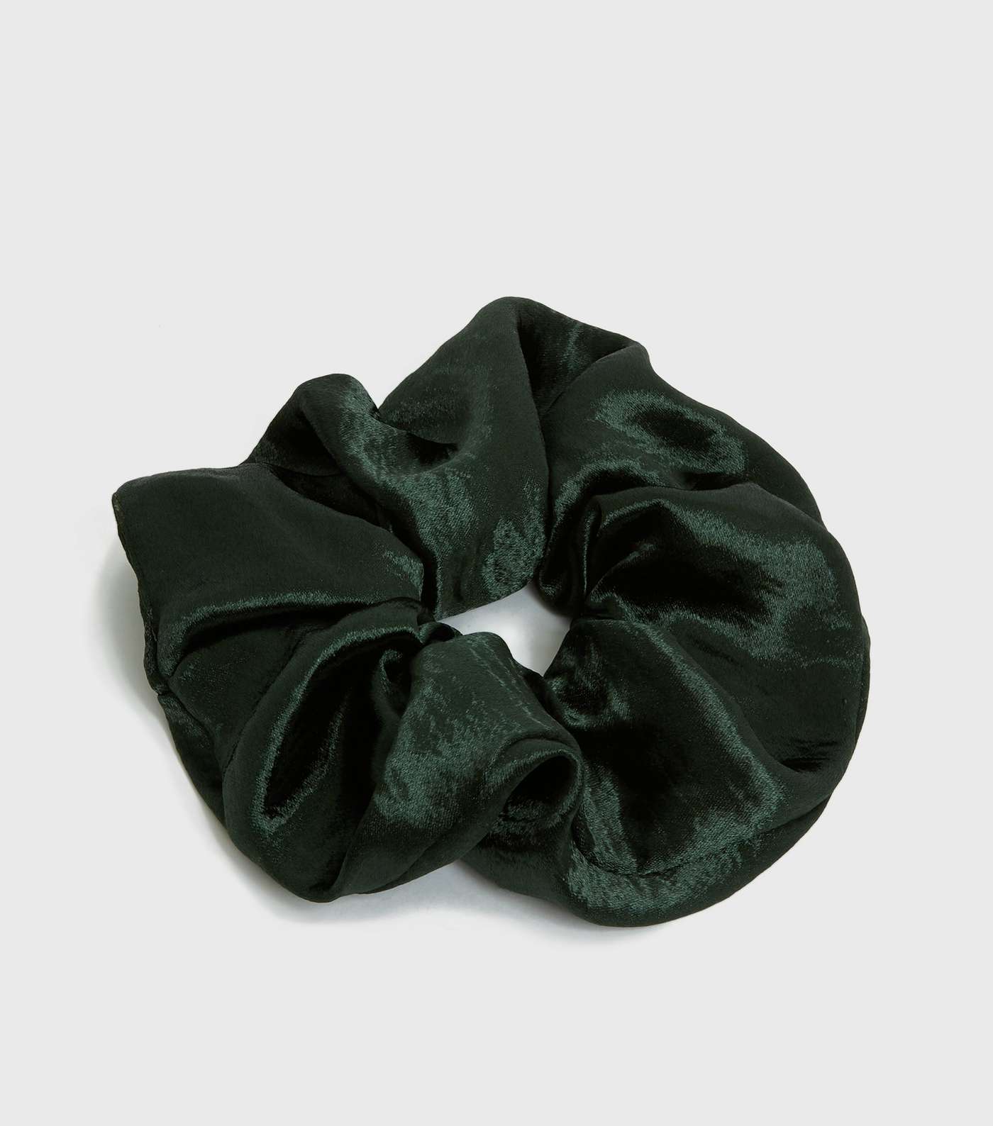 Green Satin Oversized Scrunchie Image 2