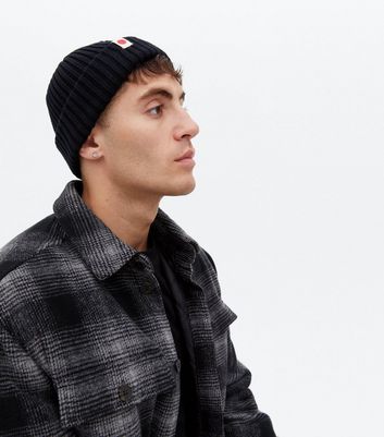 Jack \u0026 Jones Black Ribbed Beanie | New Look
