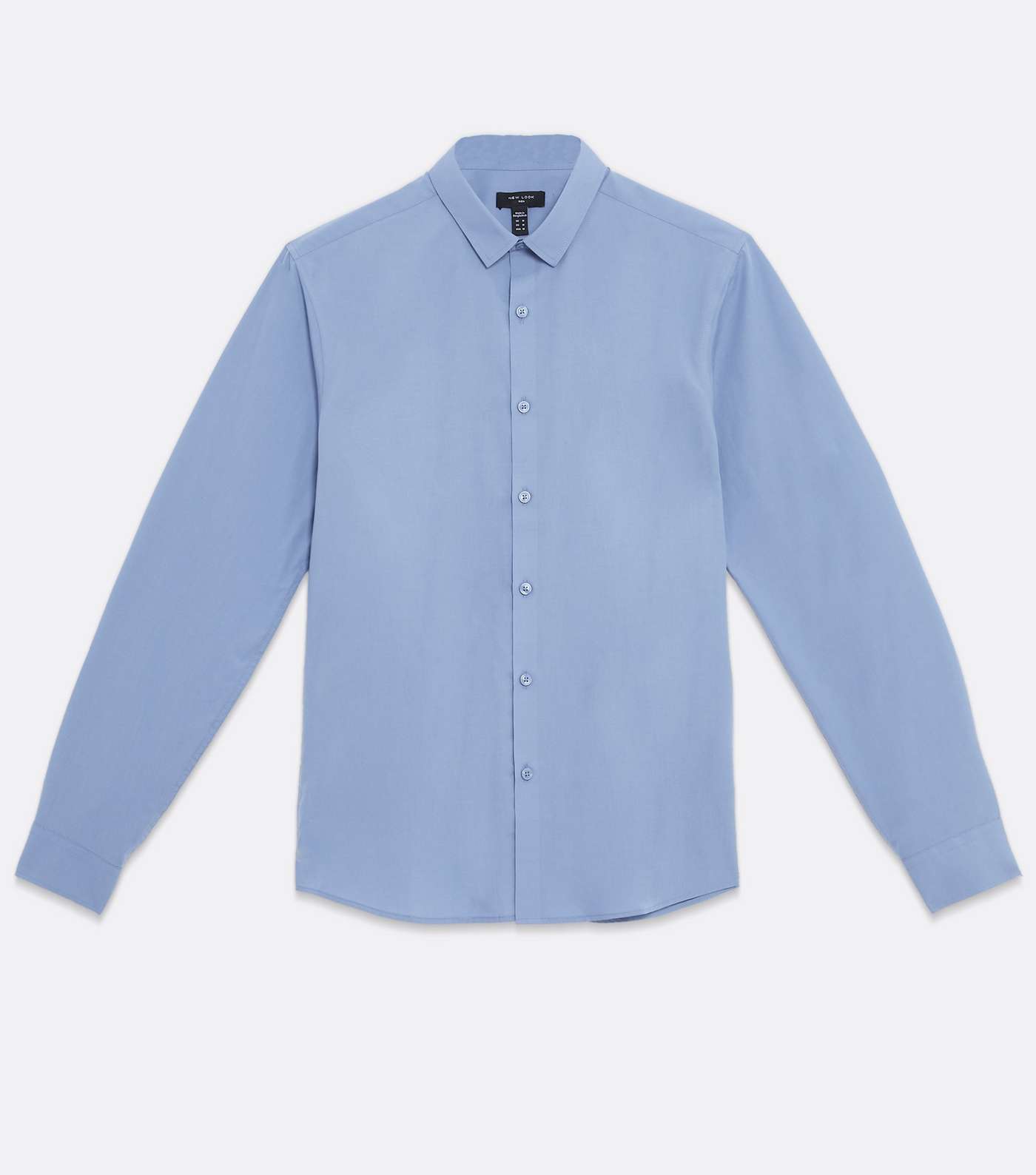 Blue Poplin Long Sleeve Shirt Image 5