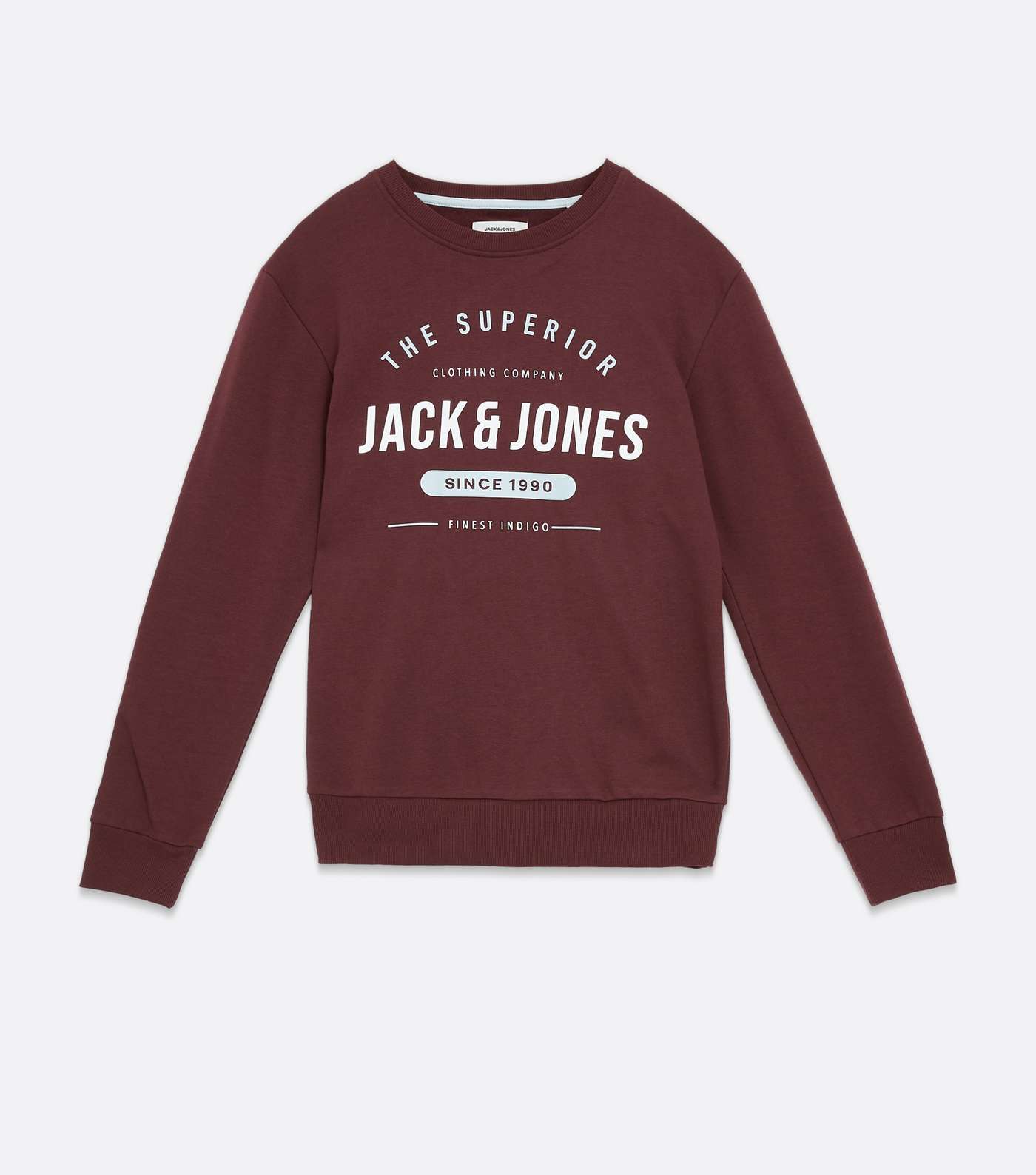 Jack & Jones Burgundy Crew Neck Logo Sweatshirt Image 5