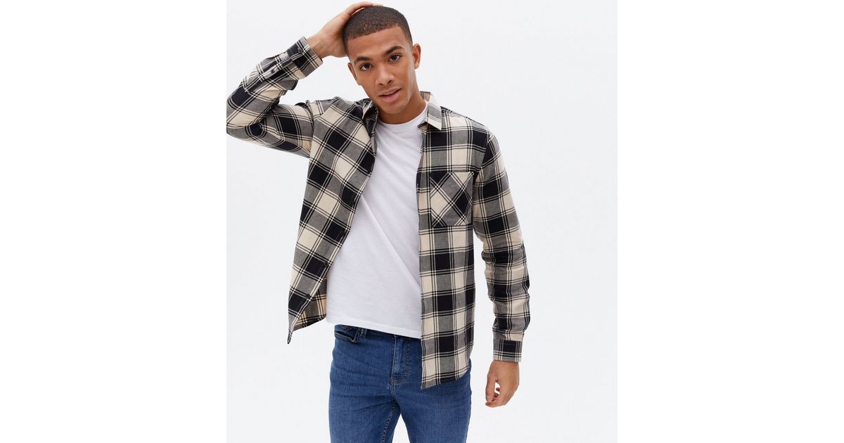 Check styling ideas for「Brushed Cotton Crew Neck Long-Sleeve T-Shirt、Flannel  Checked Shirt (2022 Edition)」