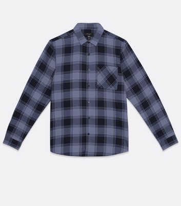 Blue Grid Check Long Sleeve Shirt