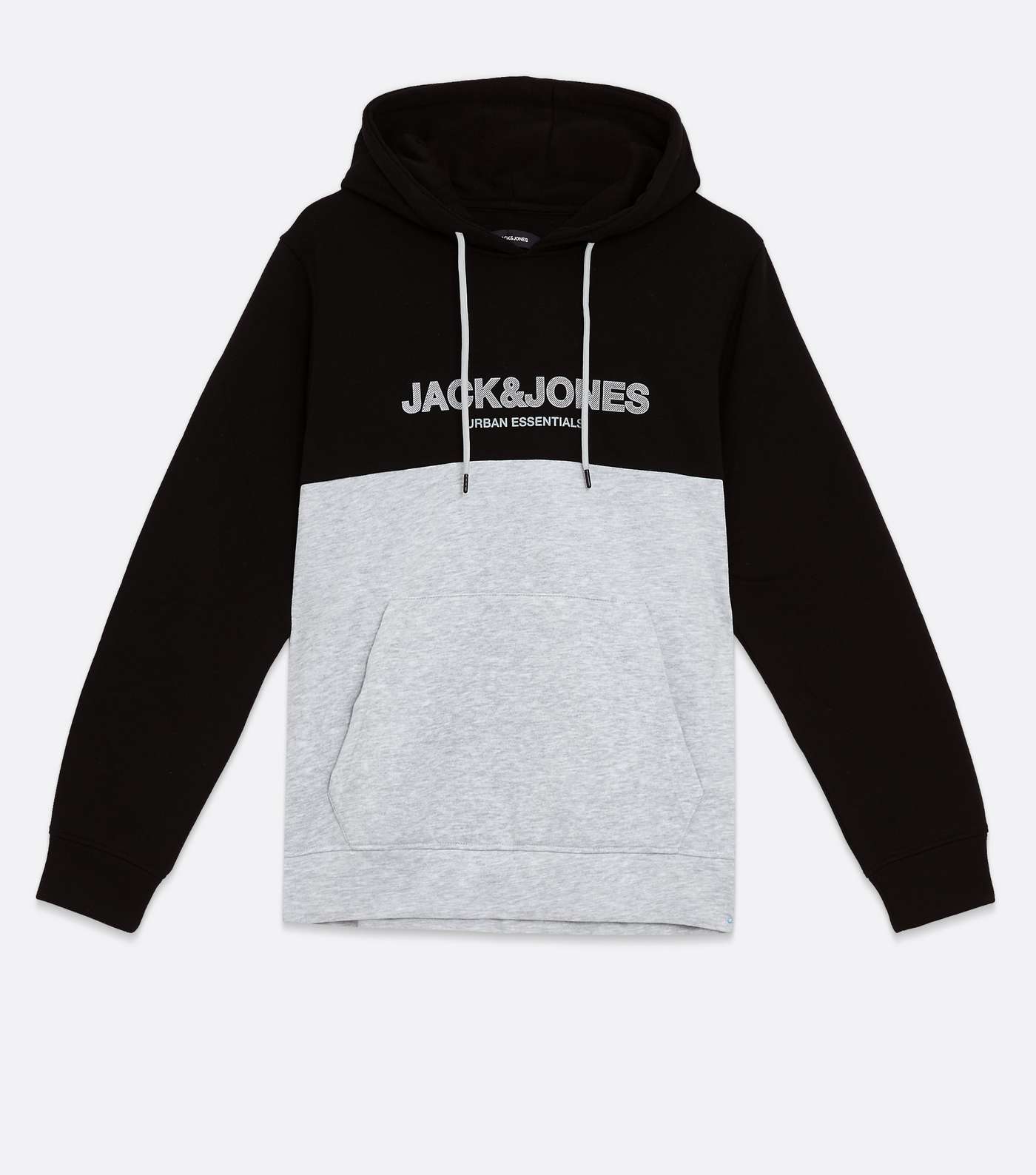 Jack & Jones Black Colour Block Logo Hoodie Image 5
