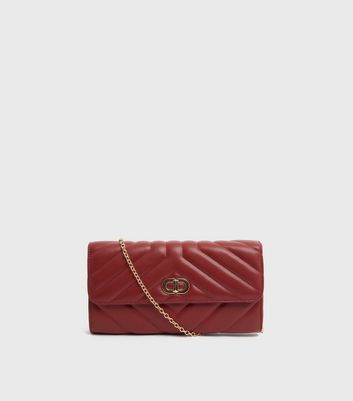 Red clutch bag new look online