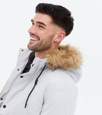 grey hooded bomber jacket