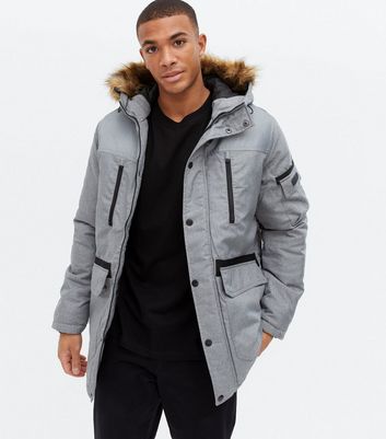 parka jacket with fur hood mens