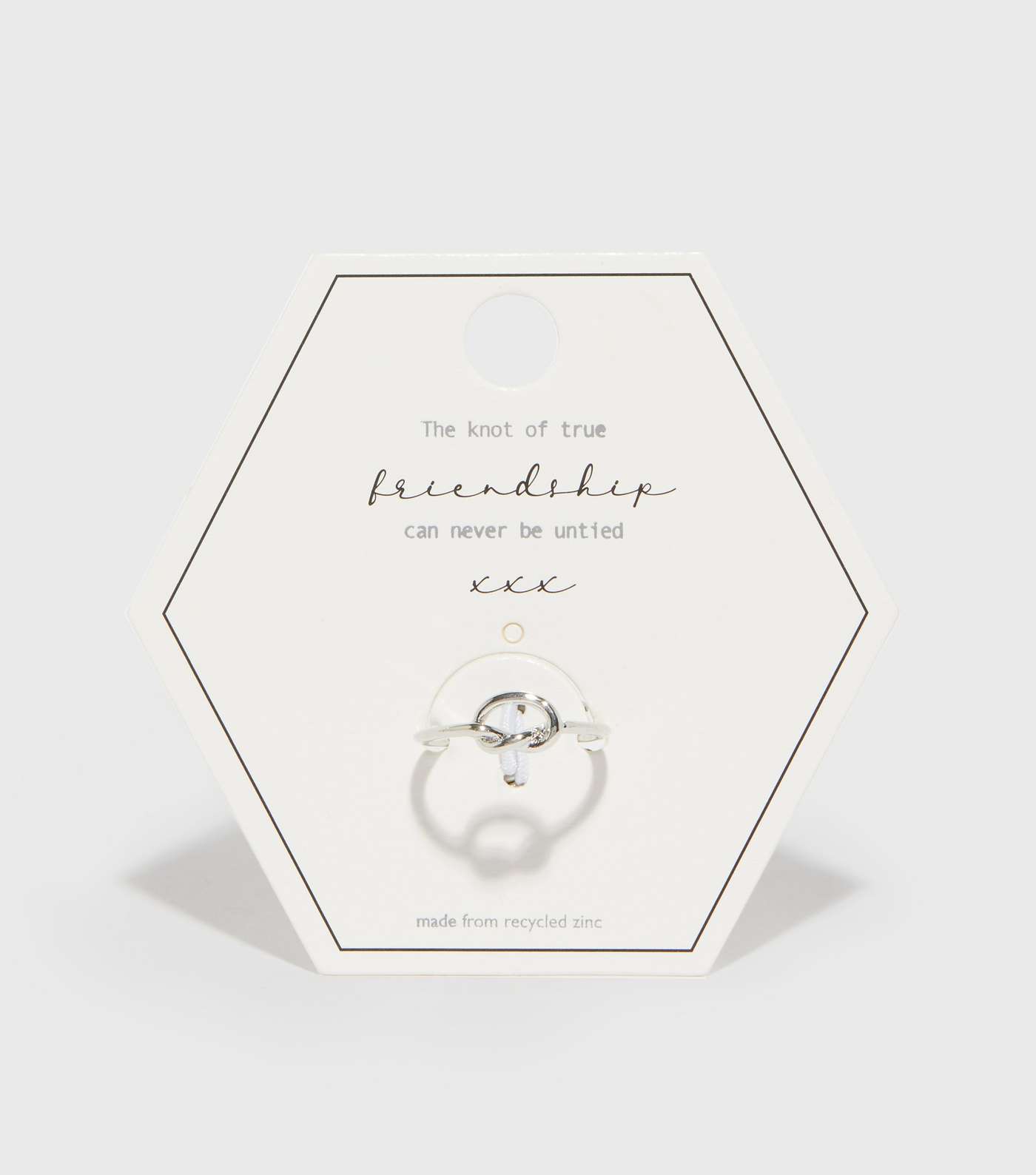 Silver Friendship Knot Ring