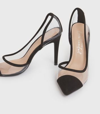 Click to view product details and reviews for Black Clear Stiletto Heel Court Shoes New Look Vegan. Click to view product details and reviews for Black Clear Stiletto Heel Court Shoes New Look Vegan.