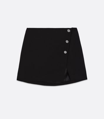 Click to view product details and reviews for All Buttoned Up Black Diamant&eacute; Skirt New Look.