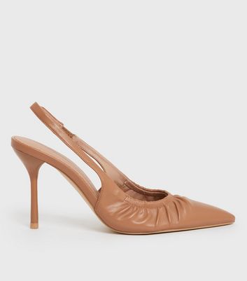 Tan high heel shoes sales