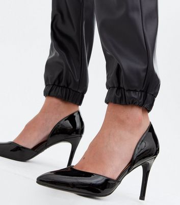 pointed patent heels