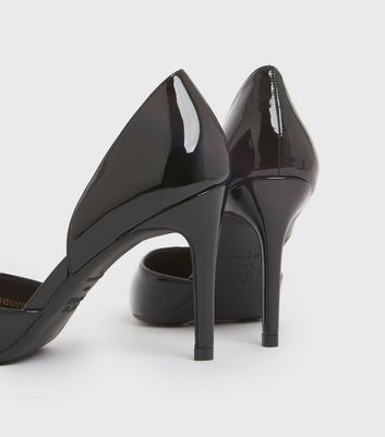 pointed patent heels