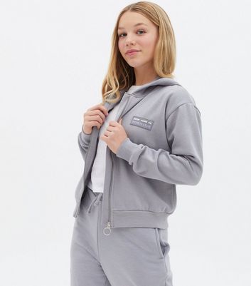grey zip hoodie ladies