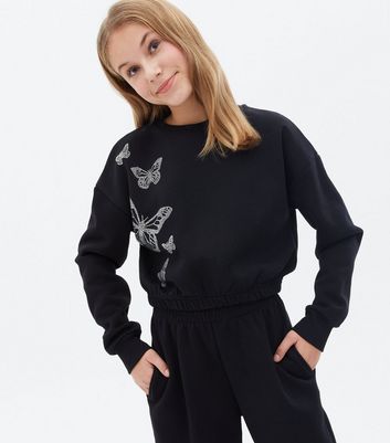 Black shop butterfly sweatshirt