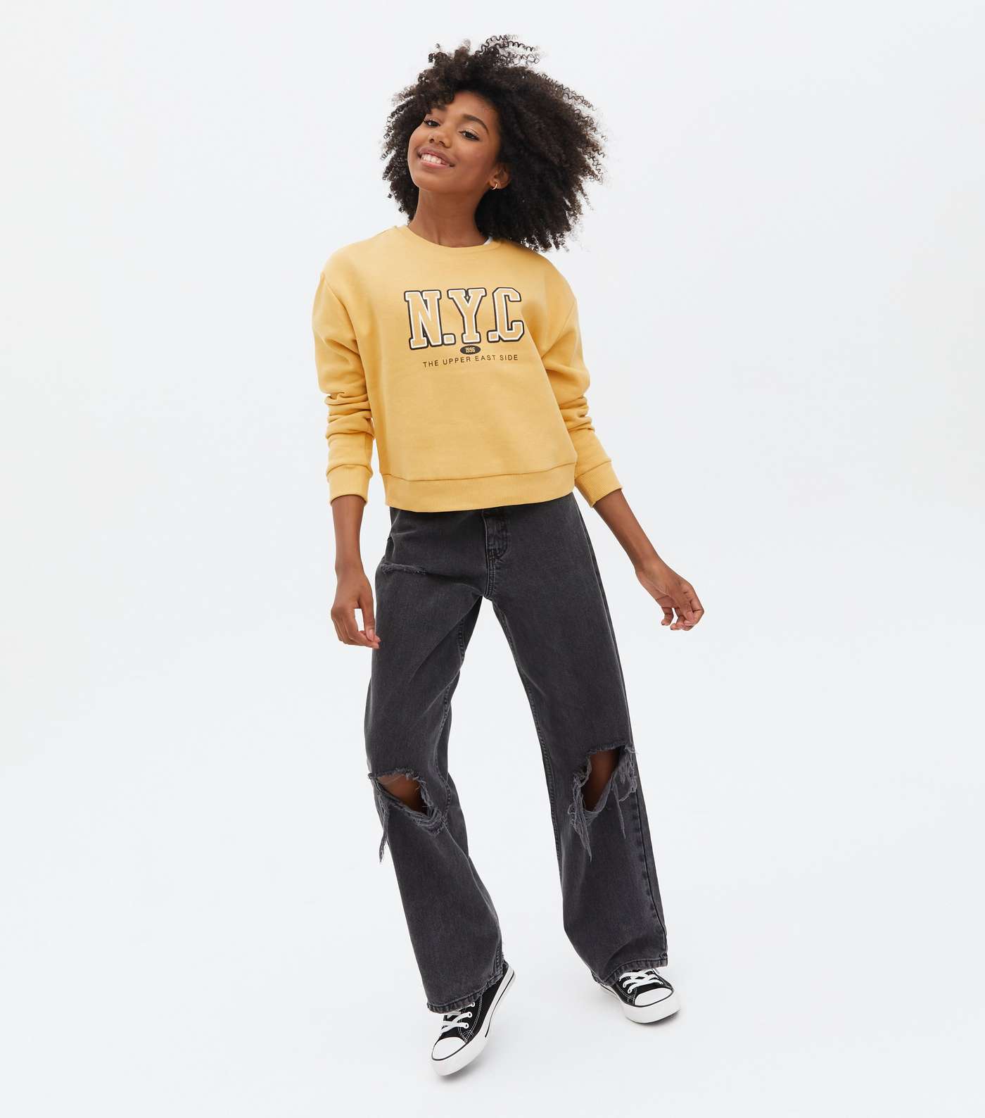 Girls Mustard NYC Logo Sweatshirt