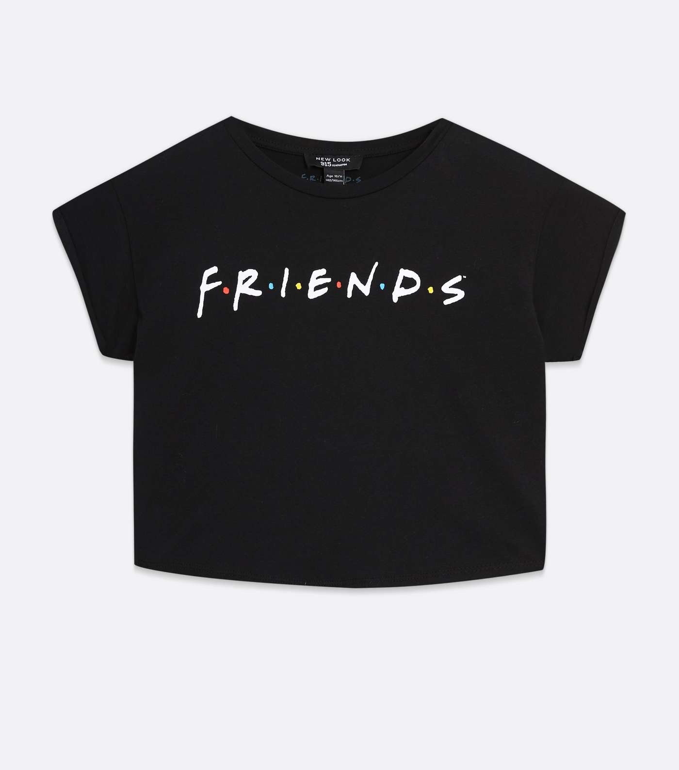 Girls Black Logo Friends T-Shirt Image 5