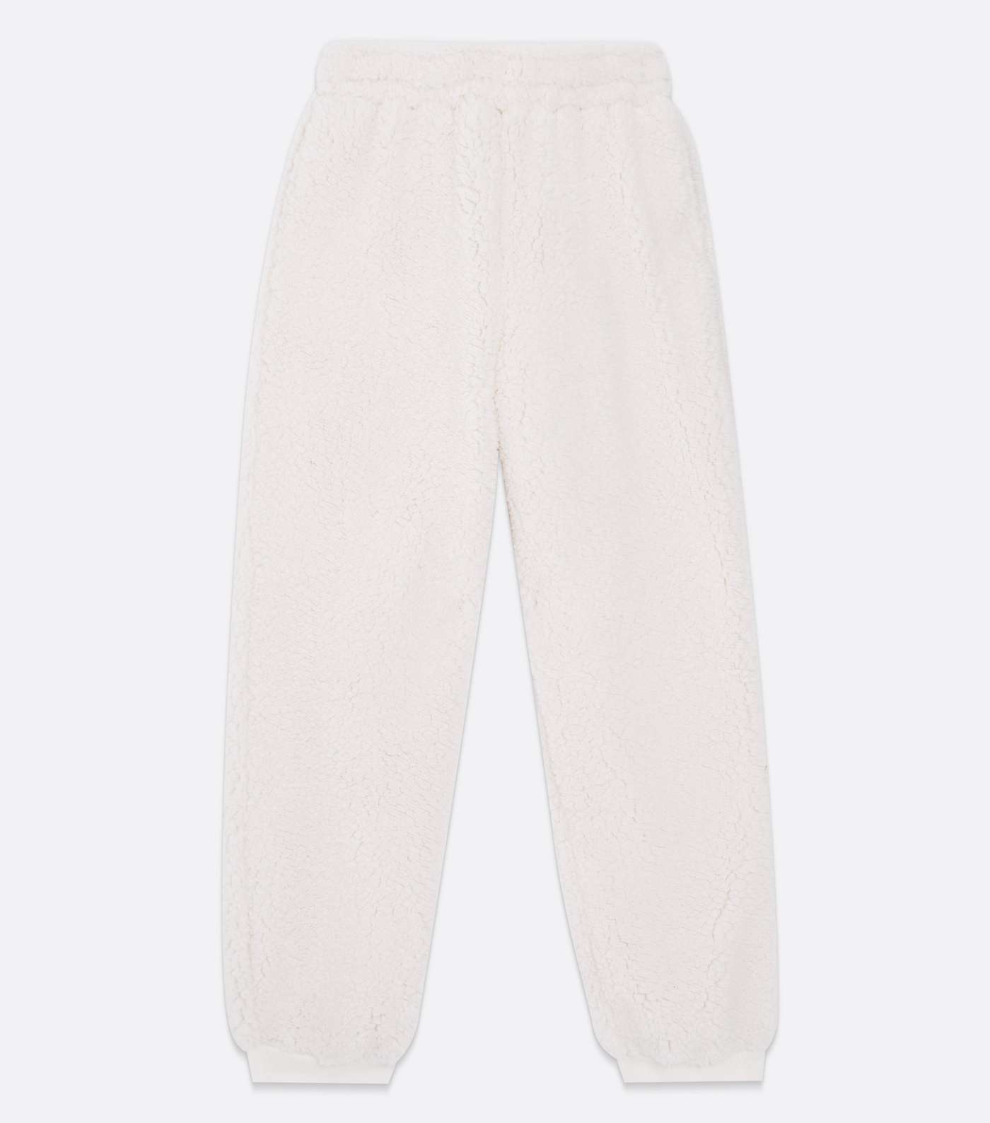 Off White Teddy Joggers Image 5