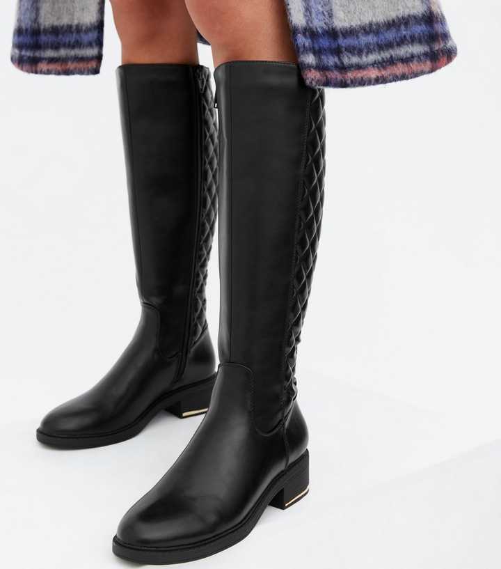 zip knee high boots