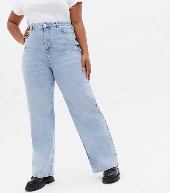 CALÇA JEANS WIDE LEG NEW LOOK