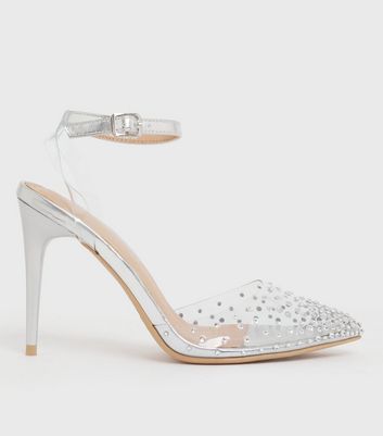 New look sale white court shoes