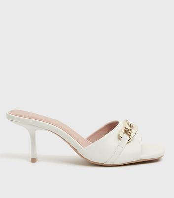 White hot sale kitten mules