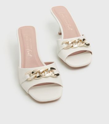 White sales designer mules