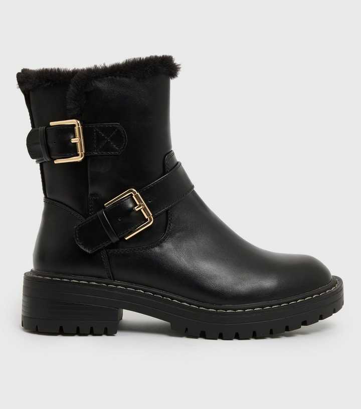 new look fur boots