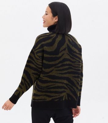 green zebra sweater